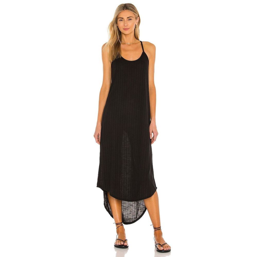 NEW Size XS Chaser Poor Boy Midi Dress in True Black REVOLVE MSRP $88